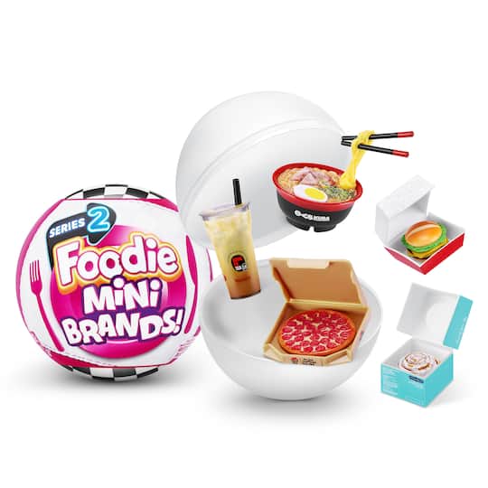Assorted Zuru Foodie Mini Brands Series 2 Mystery Collectable Capsule, 1pc.